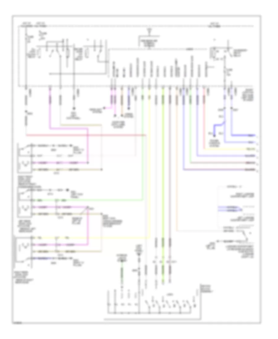 Forced Entry Wiring Diagram, without Intelligent Access (1 of 2) for Lincoln MKS 2011