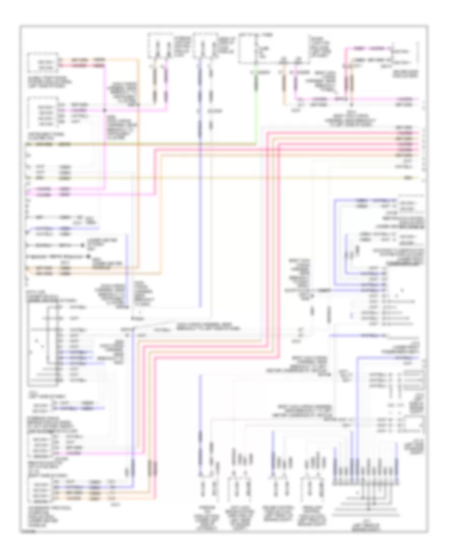 Computer Data Lines Wiring Diagram 1 of 2 for Lincoln MKS 2011