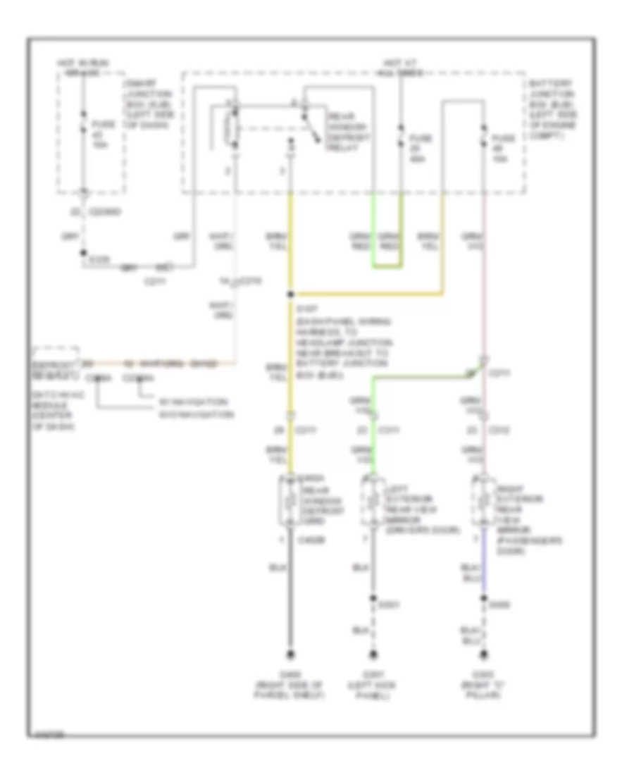 Defoggers Wiring Diagram for Lincoln MKS 2011