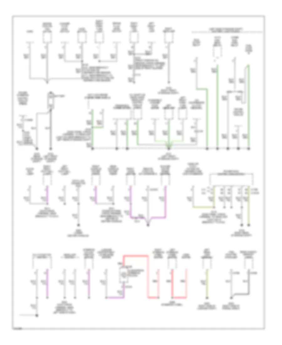 Ground Distribution Wiring Diagram 1 of 3 for Lincoln MKS 2011