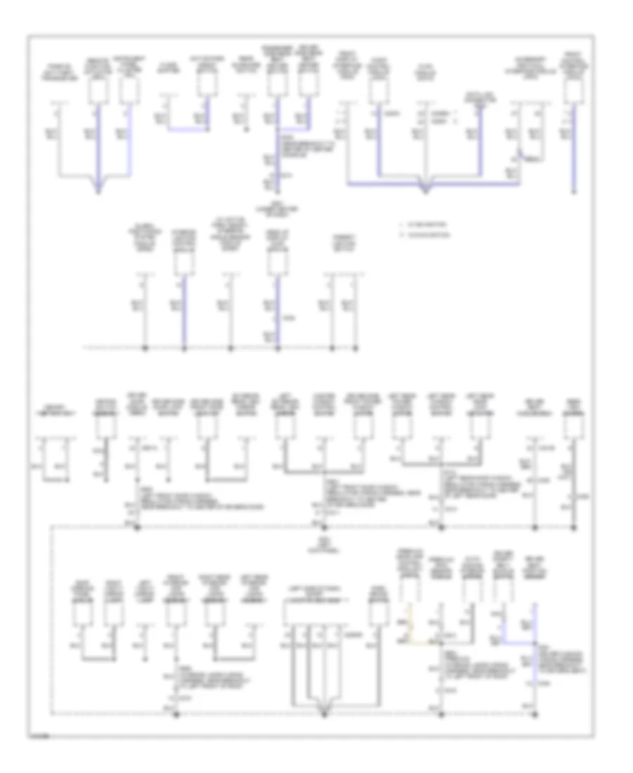 Ground Distribution Wiring Diagram 2 of 3 for Lincoln MKS 2011