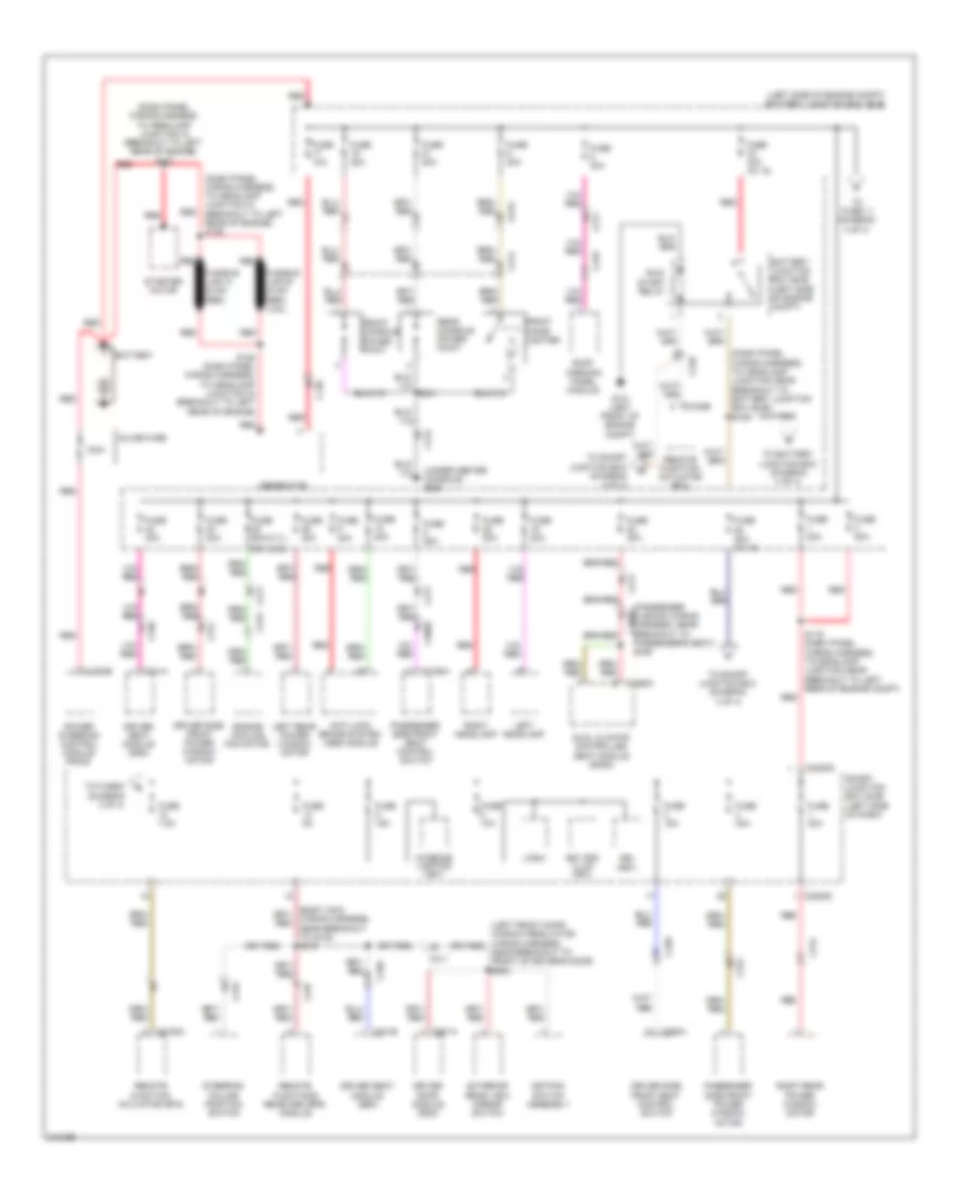 Power Distribution Wiring Diagram 1 of 4 for Lincoln MKS 2011