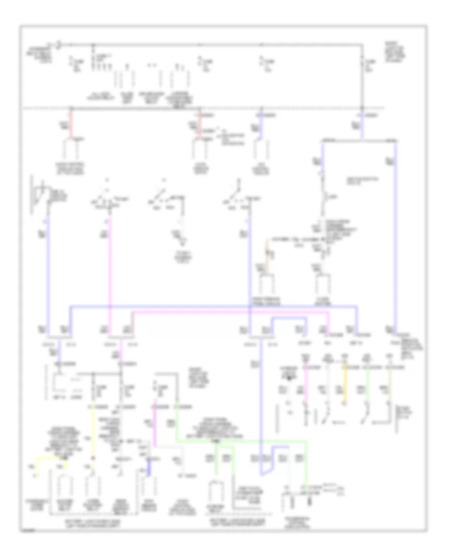Power Distribution Wiring Diagram (2 of 4) for Lincoln MKS 2011