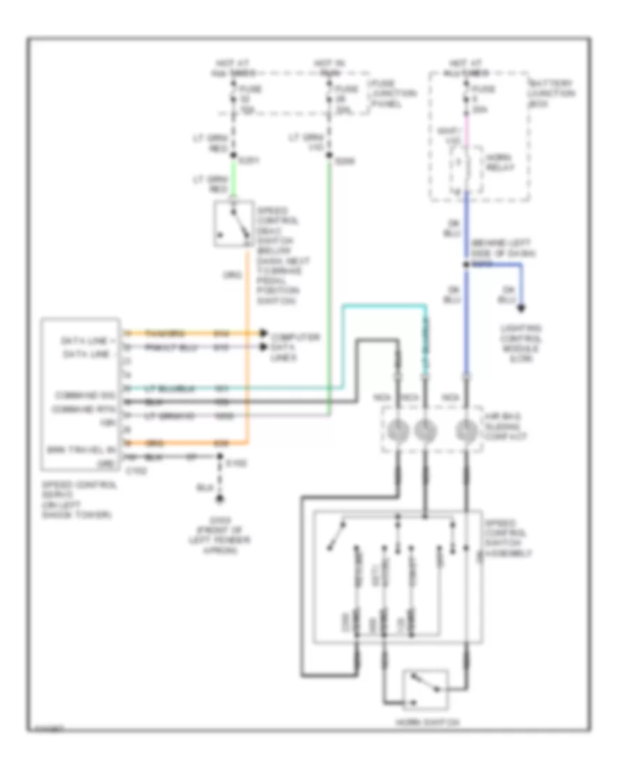 Cruise Control Wiring Diagram for Lincoln Continental 1999
