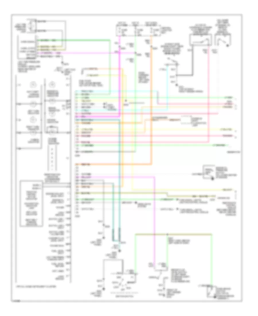 Instrument Cluster Wiring Diagram 1 of 2 for Lincoln Continental 1999