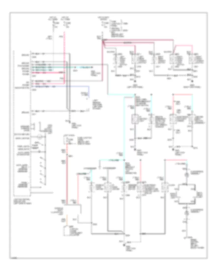 Instrument Illumination Wiring Diagram for Lincoln Continental 1999