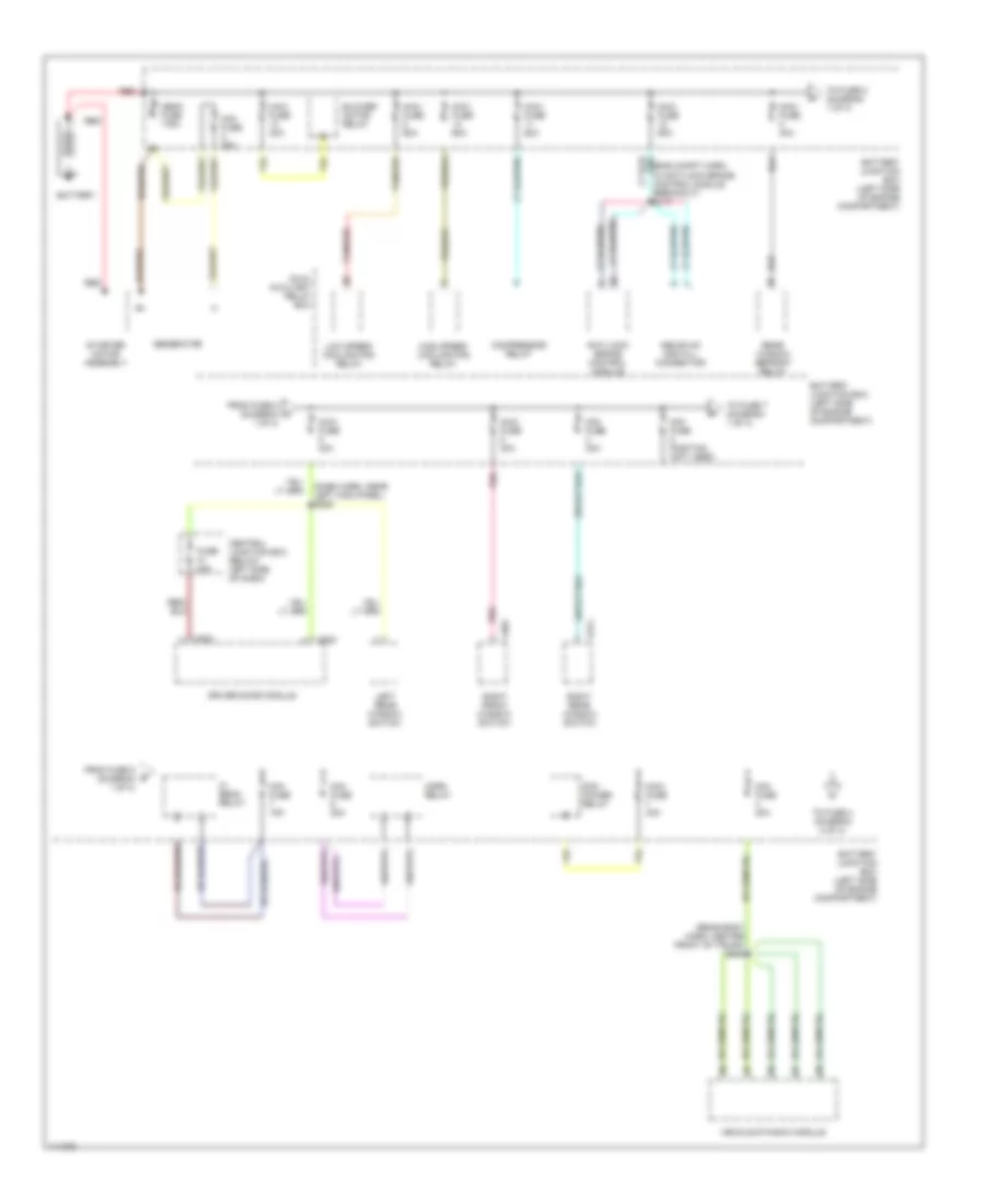 Power Distribution Wiring Diagram 1 of 4 for Lincoln Continental 1999
