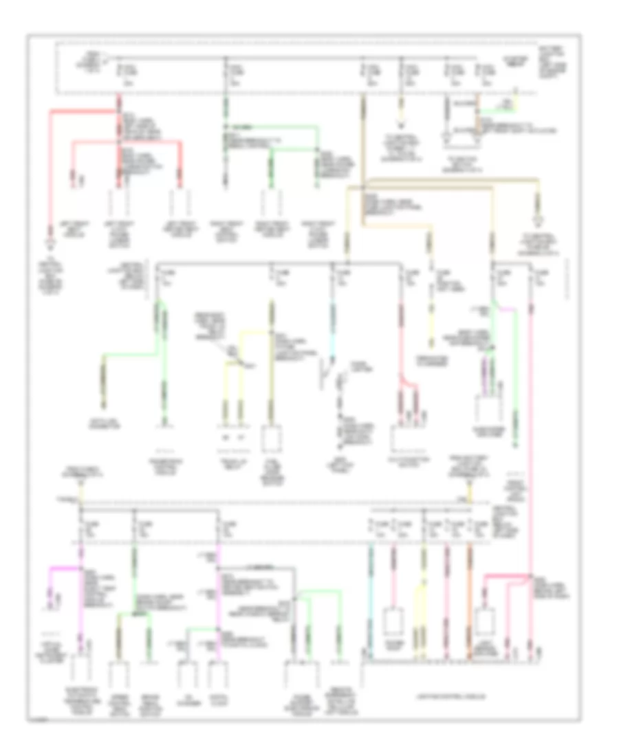 Power Distribution Wiring Diagram (2 of 4) for Lincoln Continental 1999