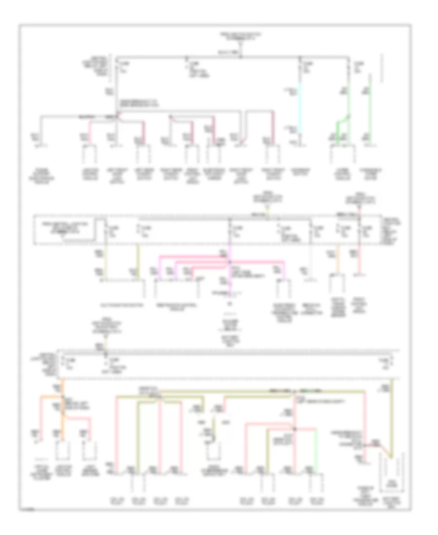 Power Distribution Wiring Diagram (4 of 4) for Lincoln Continental 1999