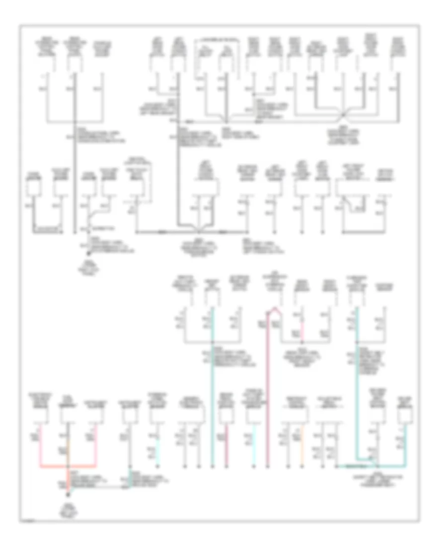 Ground Distribution Wiring Diagram (3 of 4) for Lincoln Navigator 1999