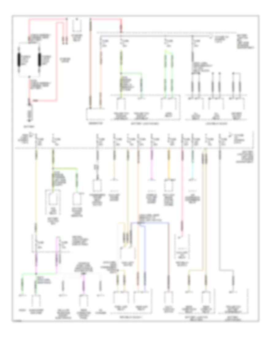 Power Distribution Wiring Diagram 1 of 4 for Lincoln Navigator 1999