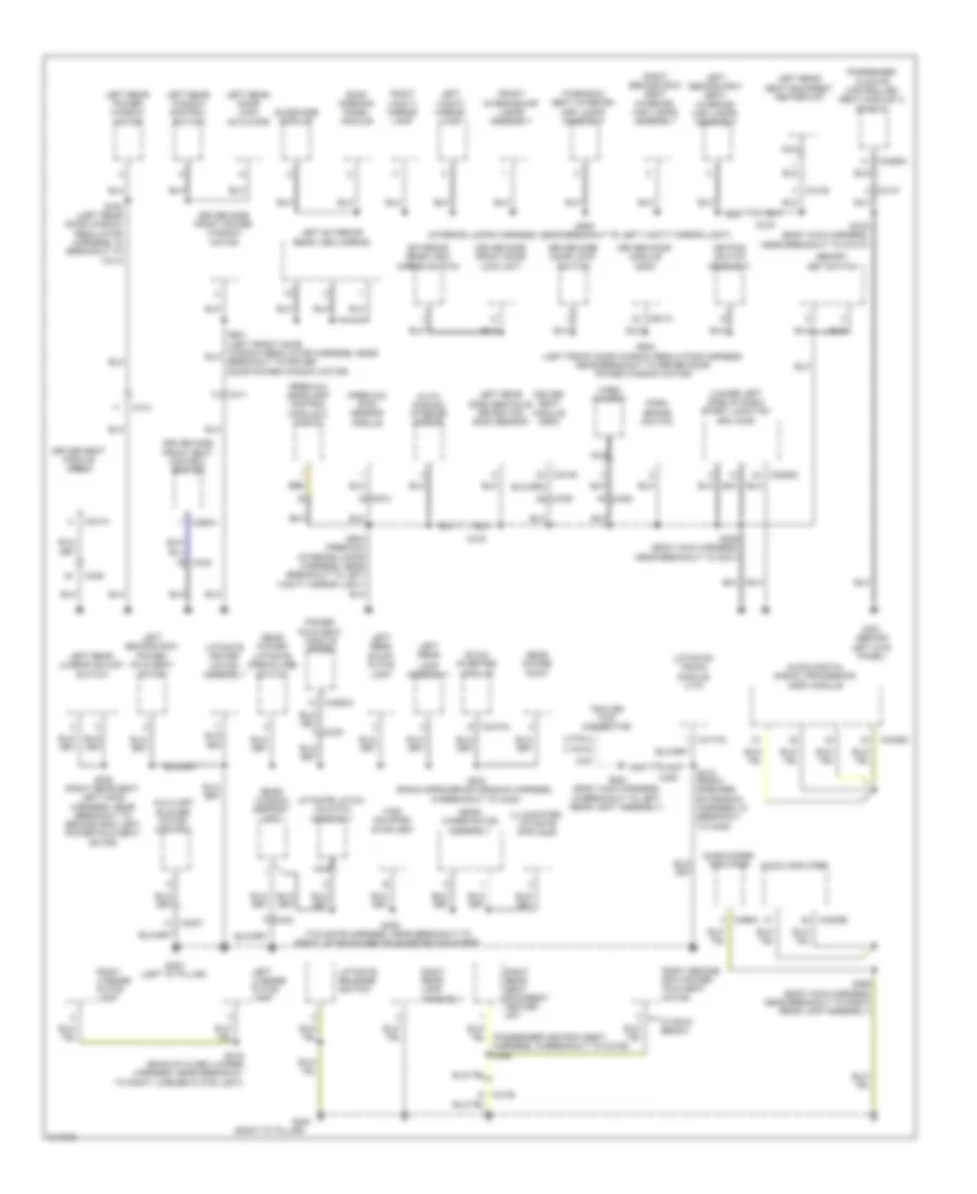 Ground Distribution Wiring Diagram 4 of 4 for Lincoln MKT 2011