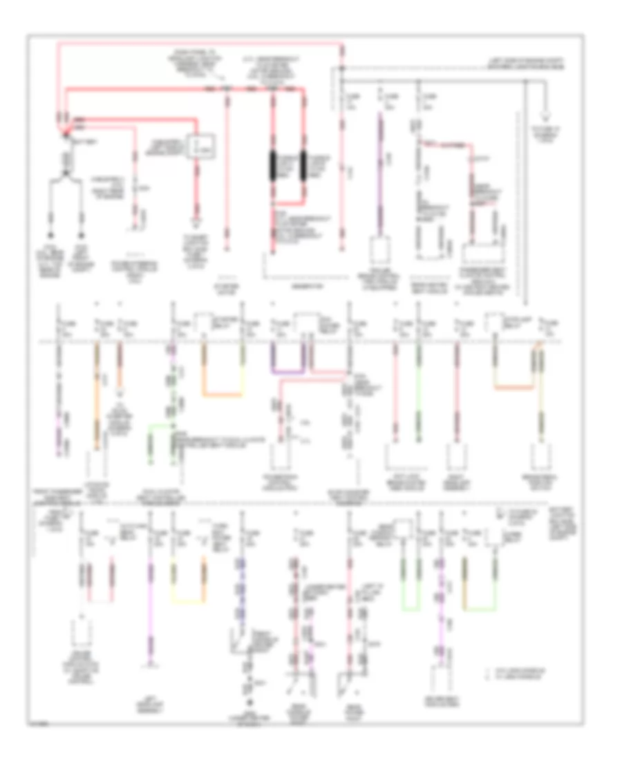 Power Distribution Wiring Diagram 1 of 6 for Lincoln MKT 2011