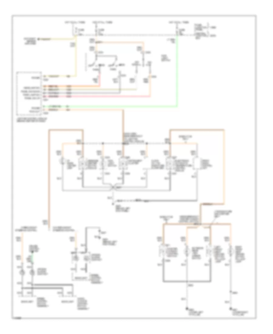 Instrument Illumination Wiring Diagram for Lincoln Town Car Cartier 1999