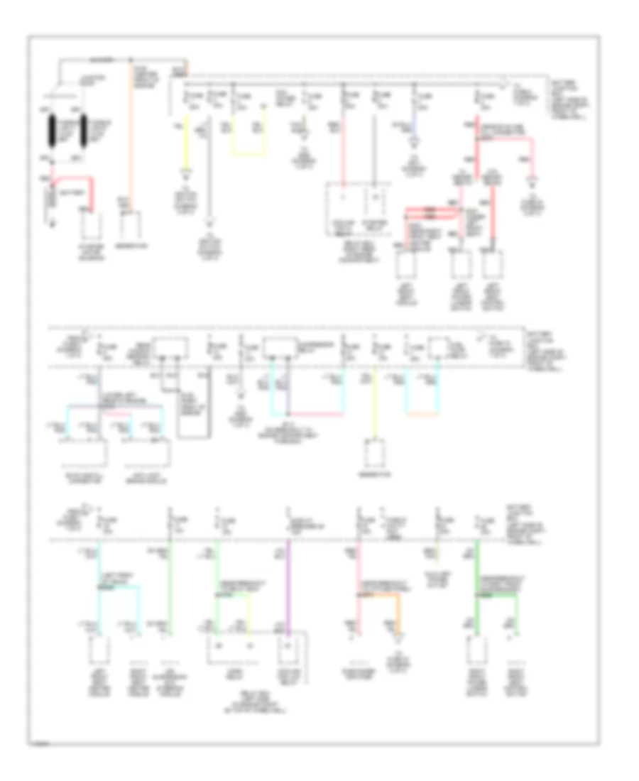 Power Distribution Wiring Diagram 1 of 3 for Lincoln Town Car Cartier 1999