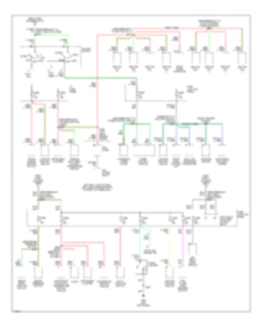 Power Distribution Wiring Diagram (3 of 3) for Lincoln Town Car Cartier 1999