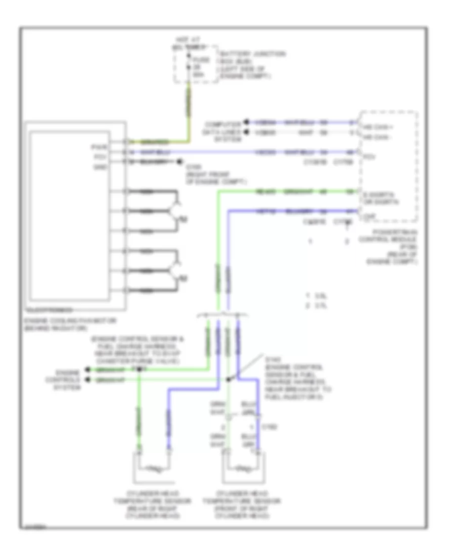 Cooling Fan Wiring Diagram for Lincoln MKT EcoBoost 2011