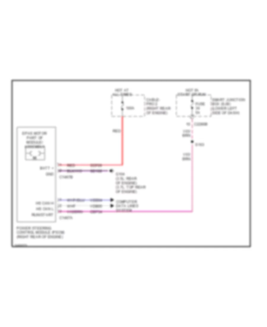 Electronic Power Steering Wiring Diagram for Lincoln MKT EcoBoost 2011