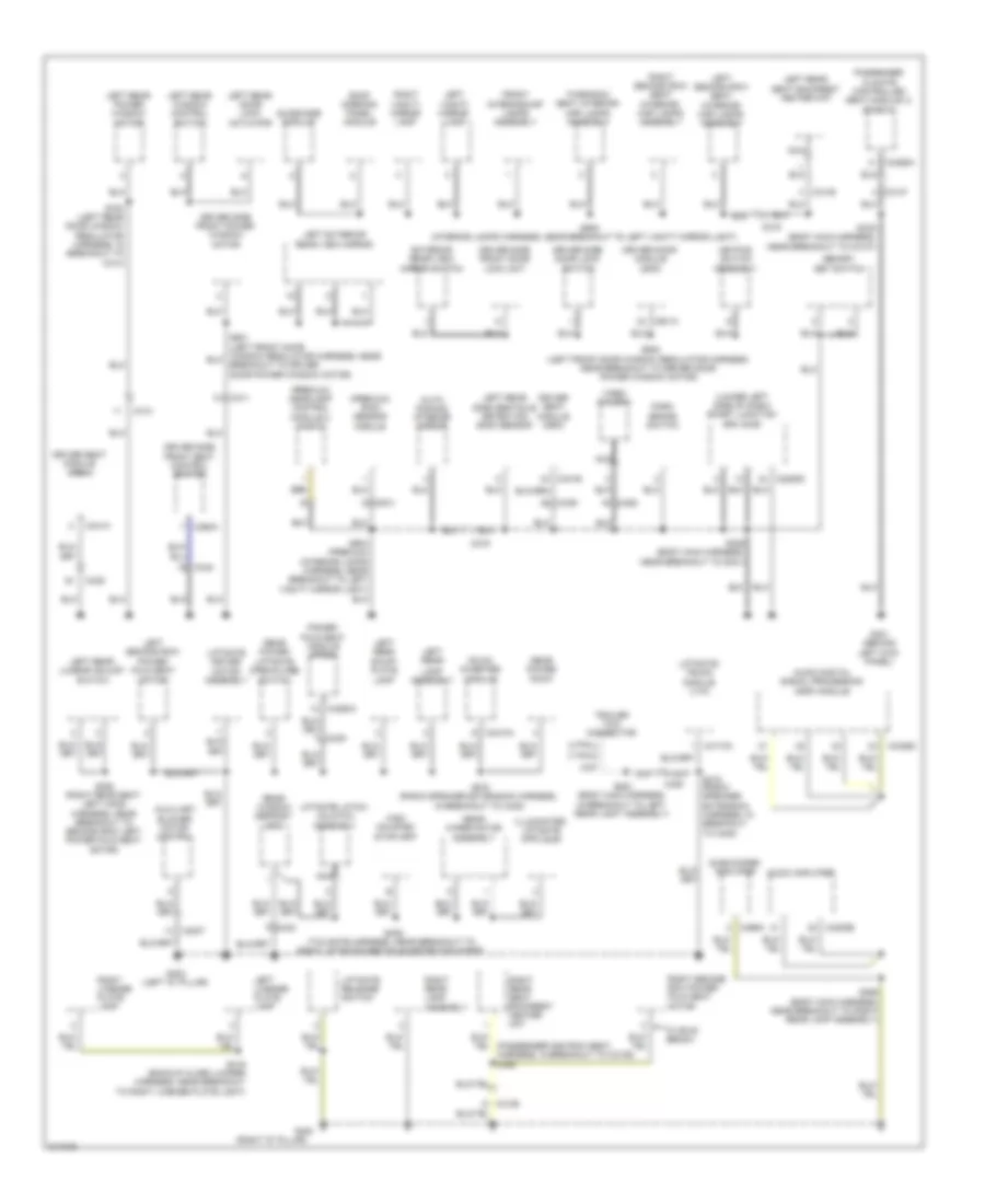 Ground Distribution Wiring Diagram 4 of 4 for Lincoln MKT EcoBoost 2011