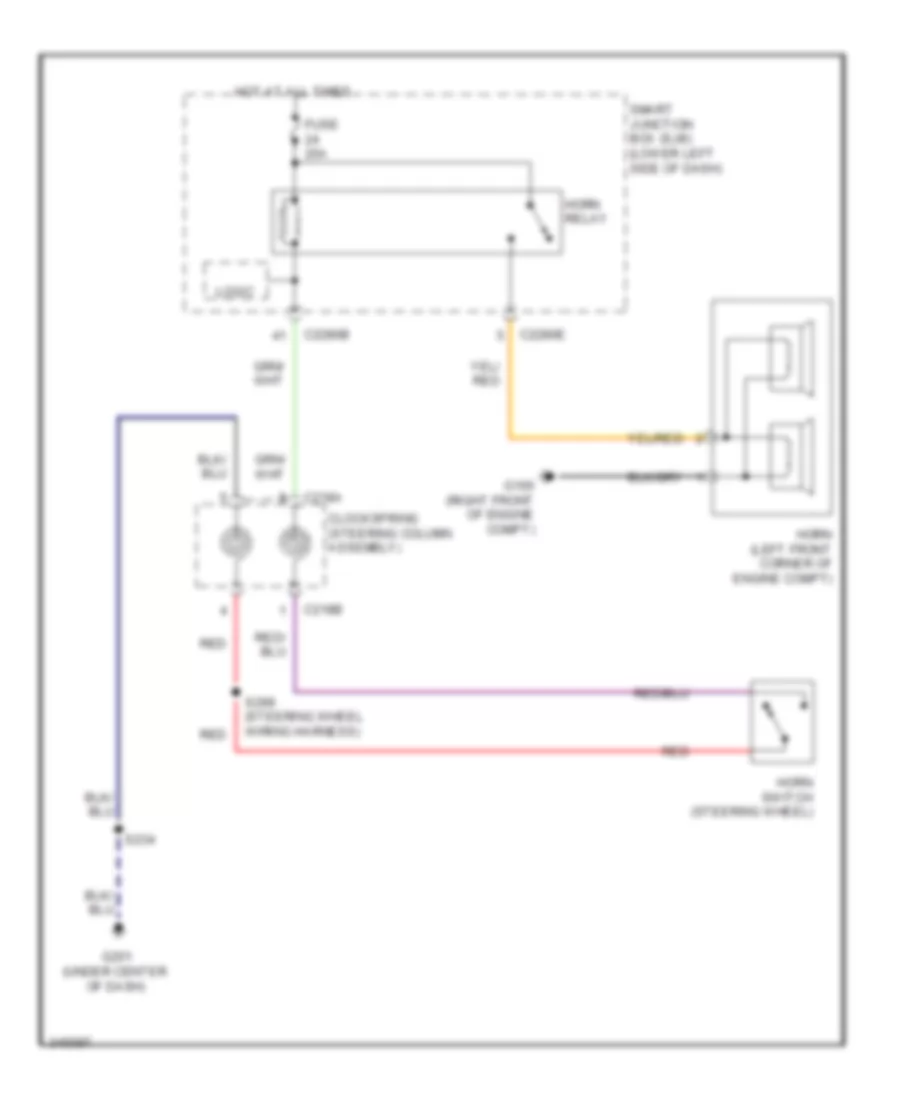 Horn Wiring Diagram for Lincoln MKT EcoBoost 2011