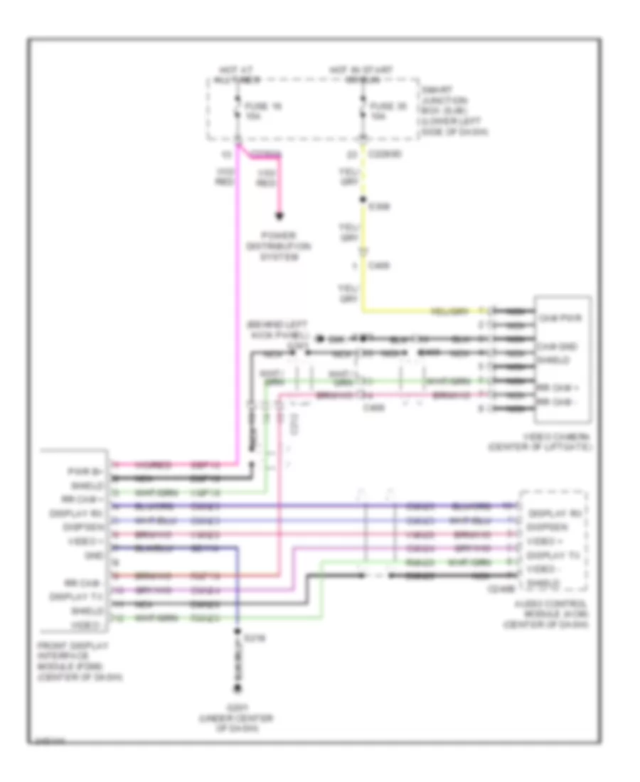 Rear Camera Wiring Diagram for Lincoln MKT EcoBoost 2011