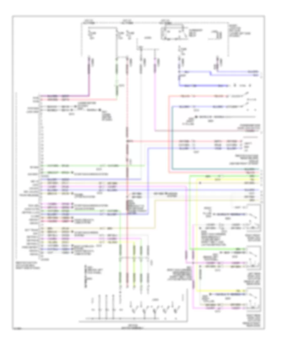 Power Door Locks Wiring Diagram 1 of 2 for Lincoln MKT EcoBoost 2011