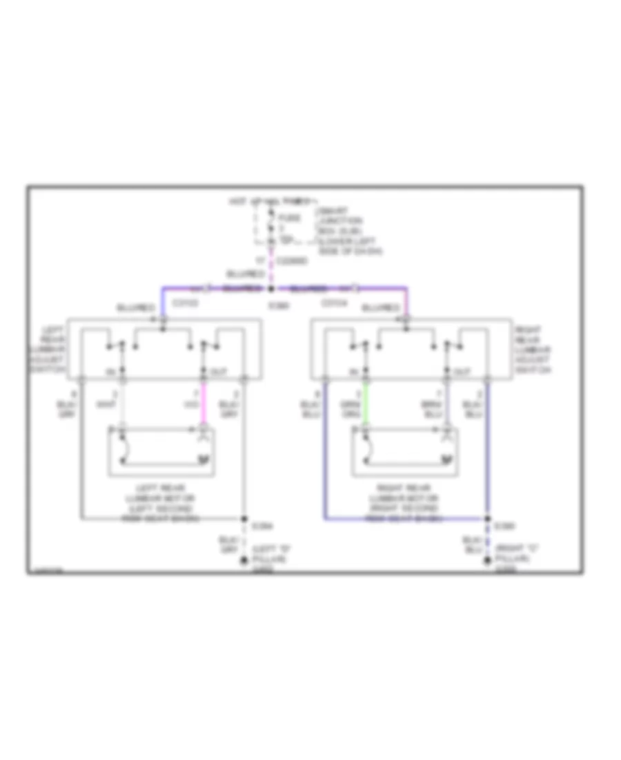 Lumbar Wiring Diagram for Lincoln MKT EcoBoost 2011