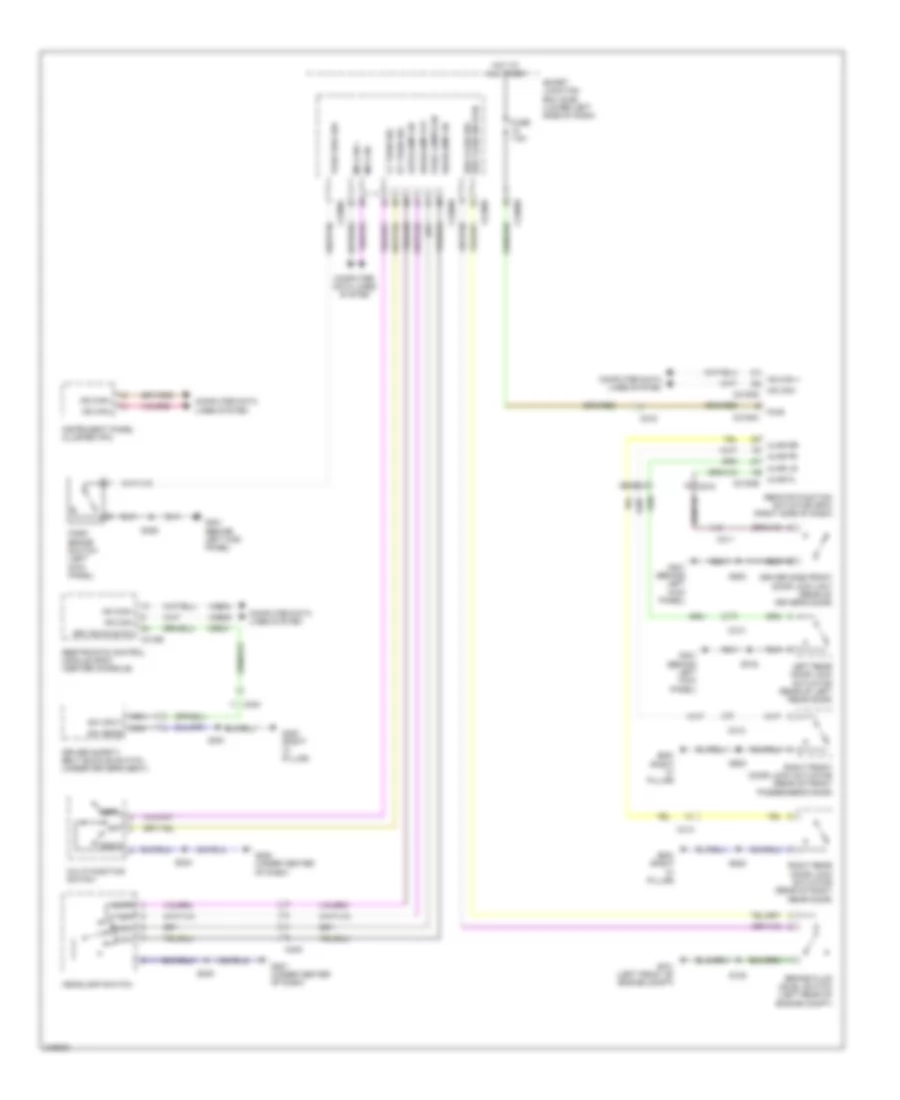 Warning Systems Wiring Diagram for Lincoln MKT EcoBoost 2011