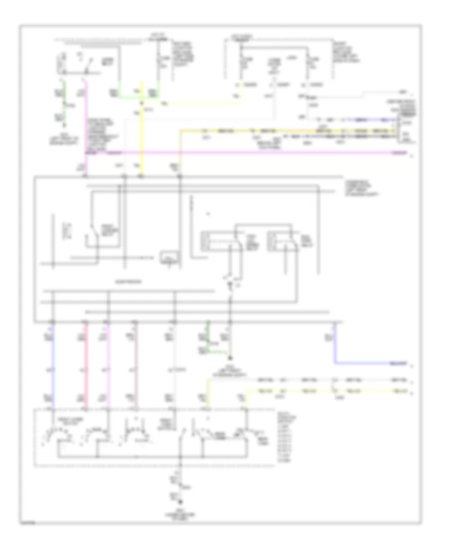 Wiper Washer Wiring Diagram 1 of 2 for Lincoln MKT EcoBoost 2011