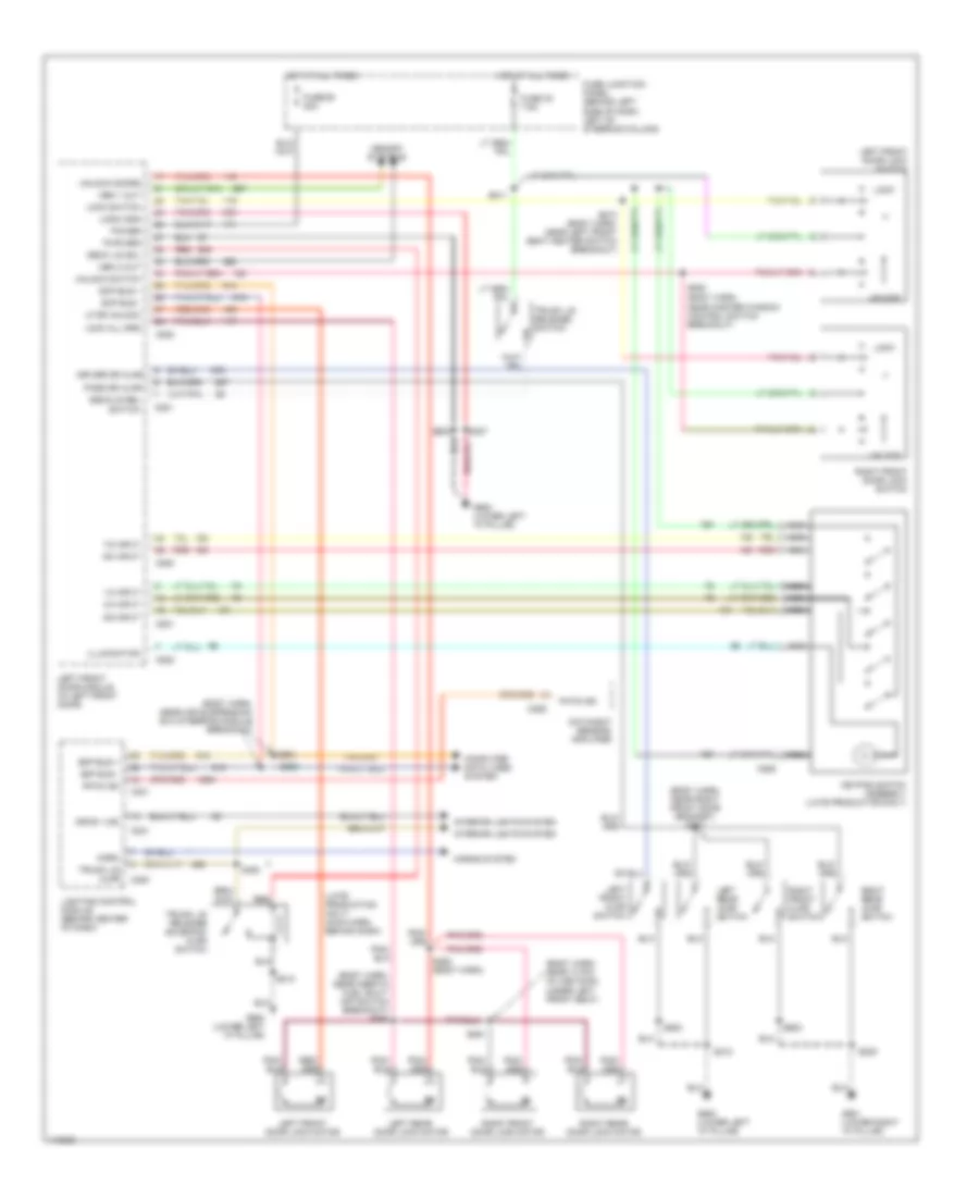 Power Door Lock Wiring Diagram for Lincoln Town Car Executive 1999