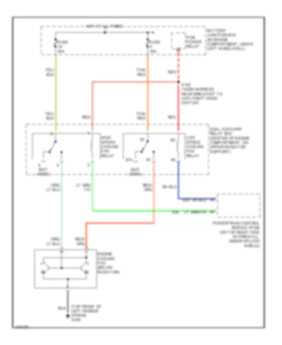Cooling Fan Wiring Diagram for Lincoln Continental 2000