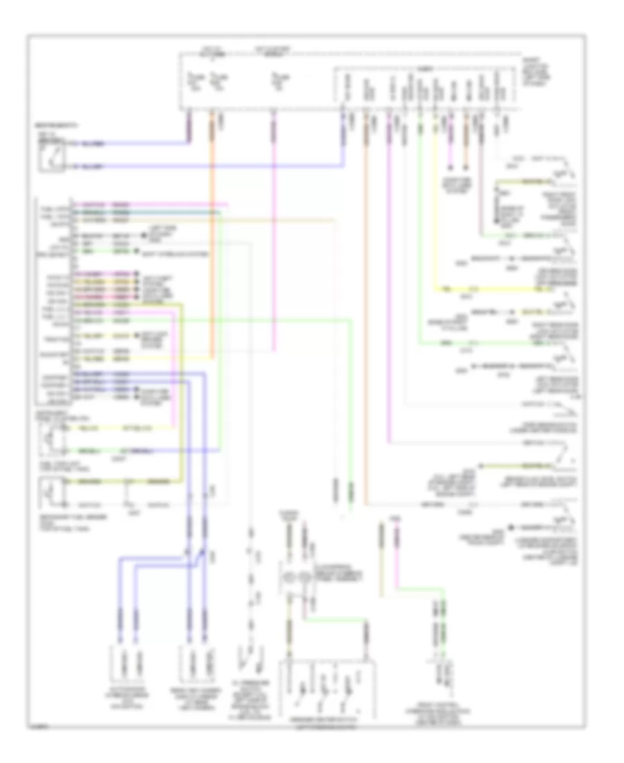 Instrument Cluster Wiring Diagram Except Hybrid for Lincoln MKZ Hybrid 2011