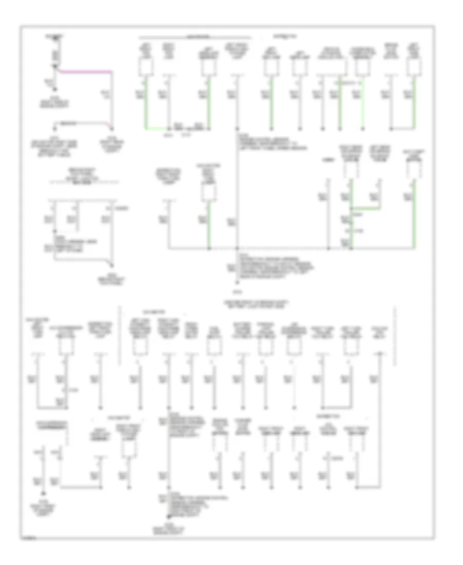 Ground Distribution Wiring Diagram 1 of 5 for Lincoln Navigator 2011