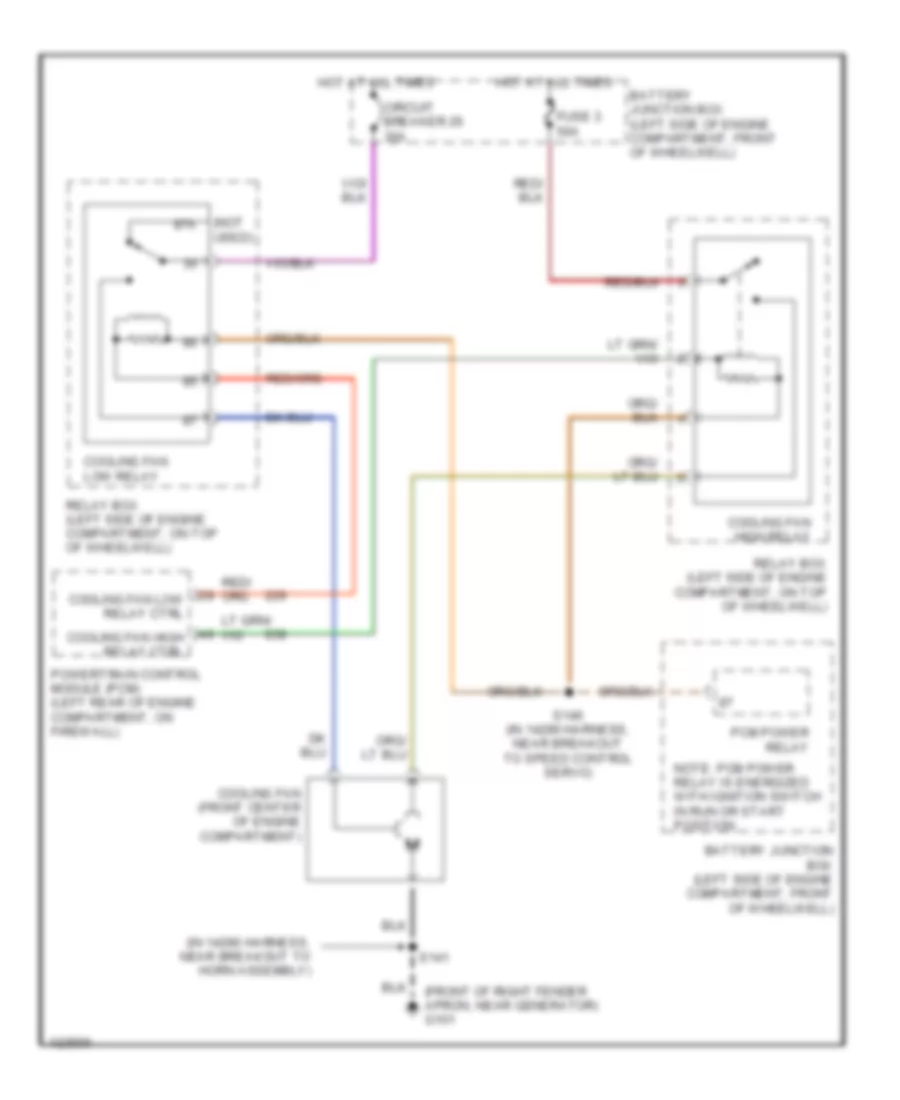 Cooling Fan Wiring Diagram for Lincoln Town Car Cartier 2000
