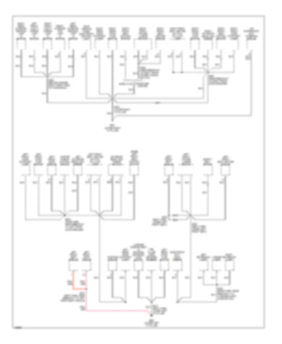 Ground Distribution Wiring Diagram 3 of 3 for Lincoln Town Car Cartier 2000