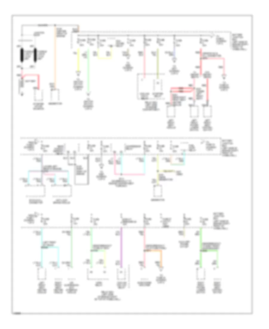 Power Distribution Wiring Diagram 1 of 3 for Lincoln Town Car Cartier 2000