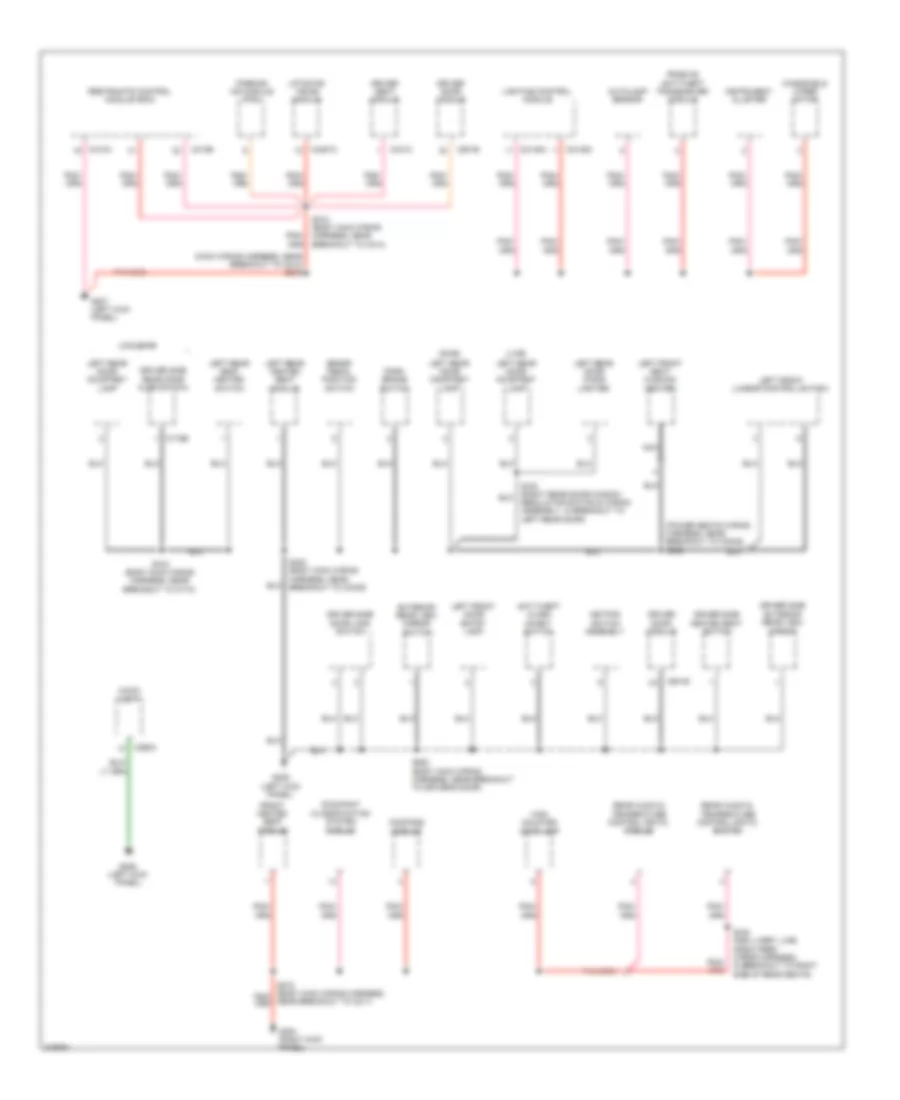 Ground Distribution Wiring Diagram (3 of 4) for Lincoln Town Car Signature L 2011