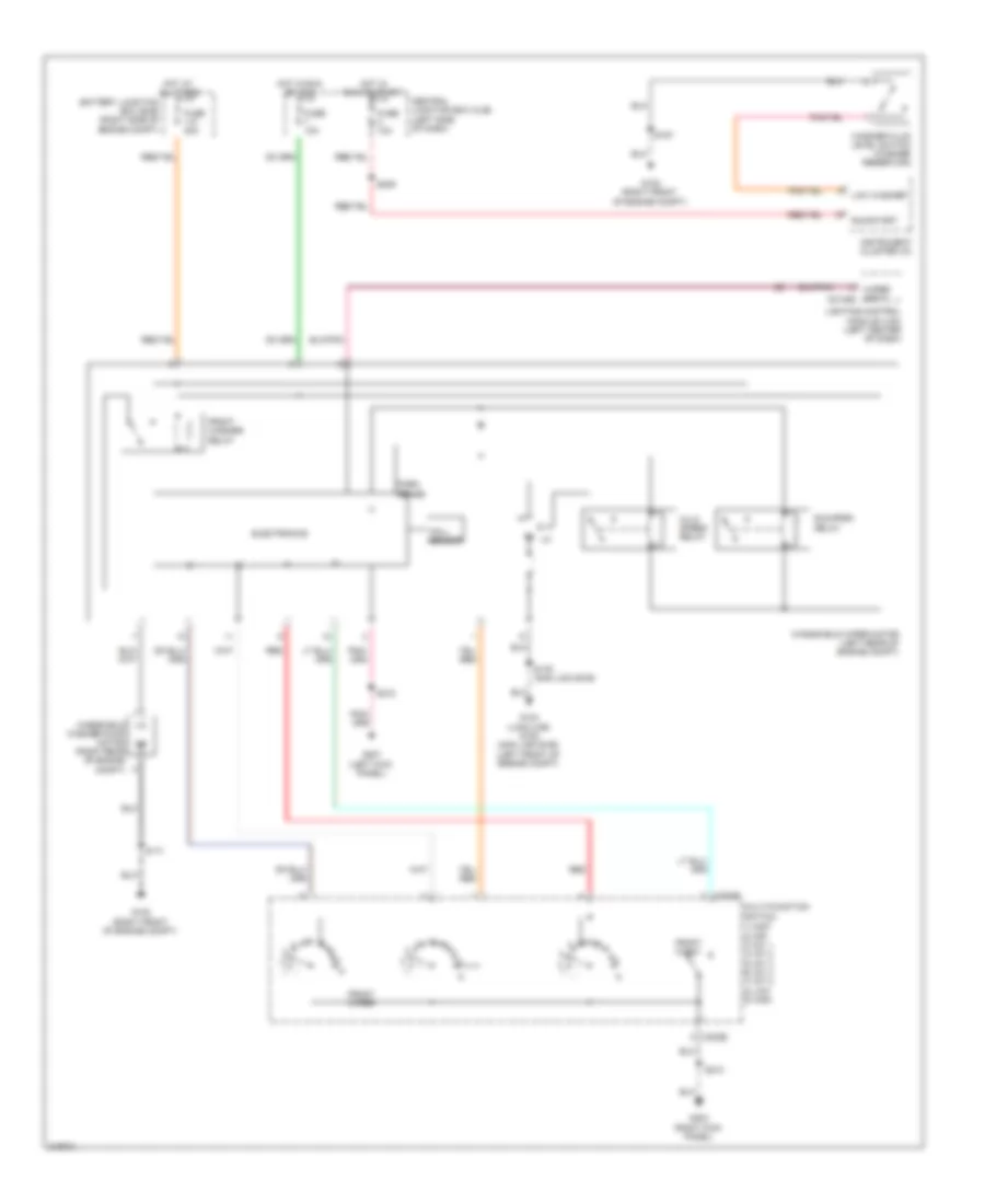 Электросхема стеклоочистителя, дворников и омывателя для Lincoln Town Car Signature L 2011