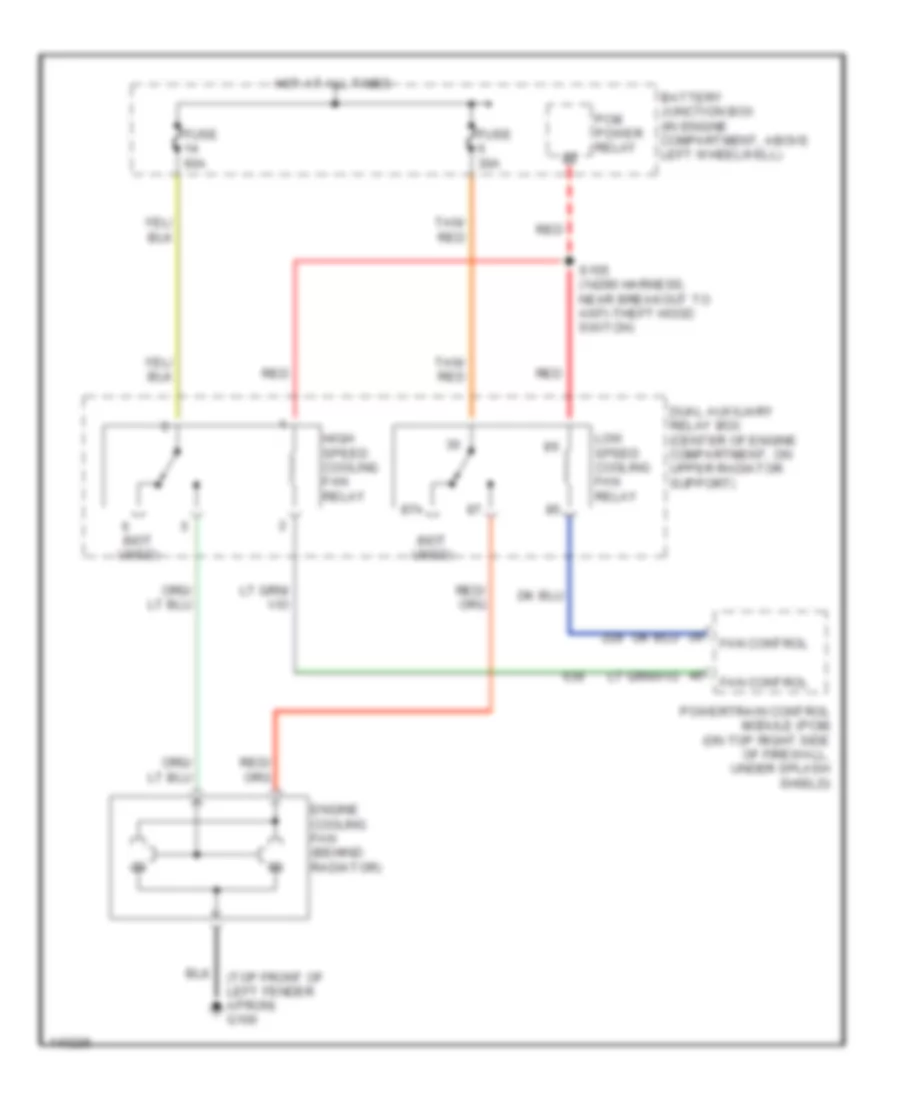 Cooling Fan Wiring Diagram for Lincoln Continental 2001
