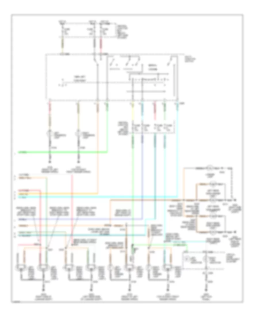 Exterior Lamps Wiring Diagram 2 of 2 for Lincoln Continental 2001