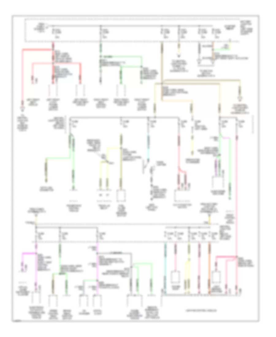 Power Distribution Wiring Diagram (2 of 4) for Lincoln Continental 2001