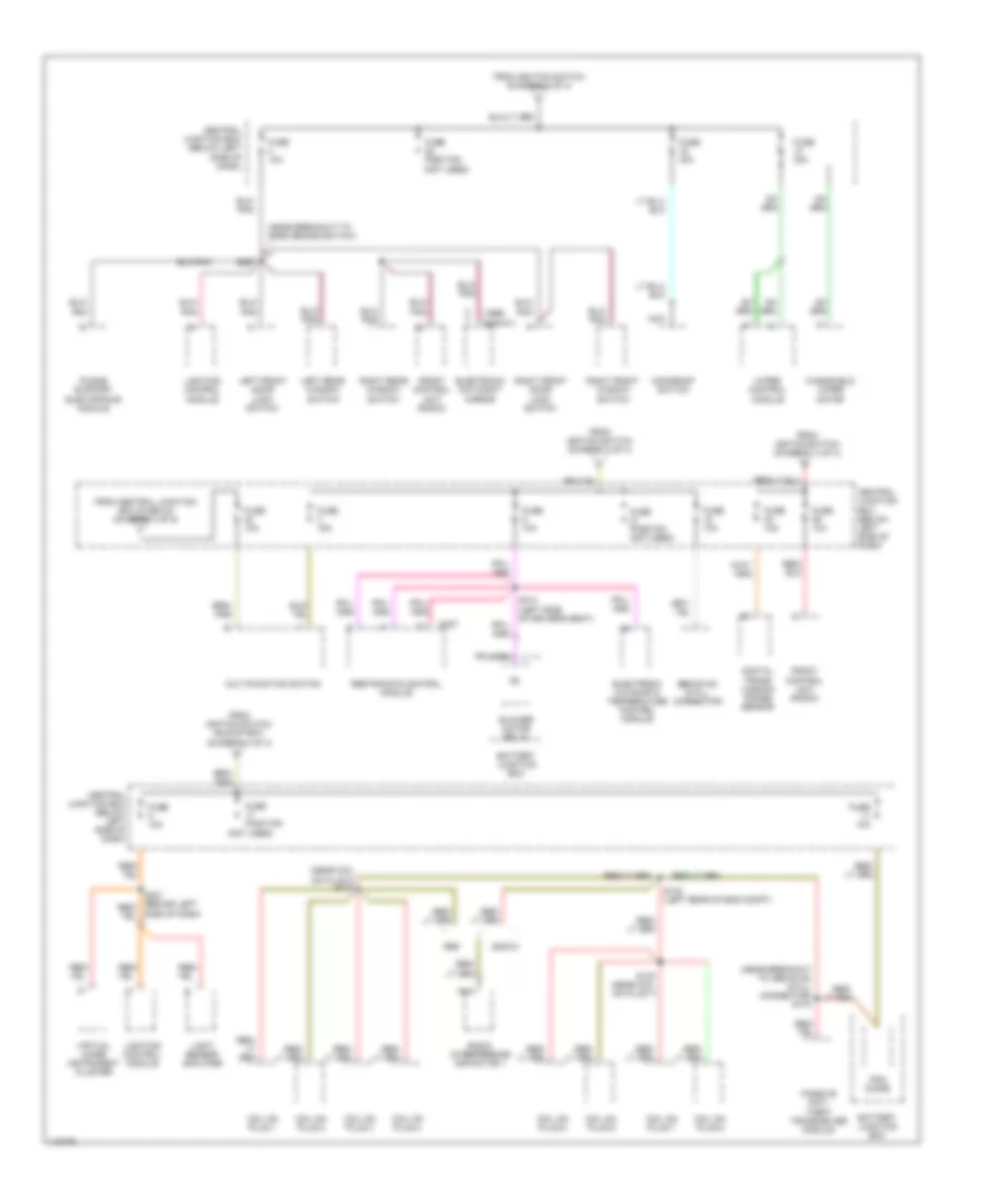 Power Distribution Wiring Diagram 4 of 4 for Lincoln Continental 2001