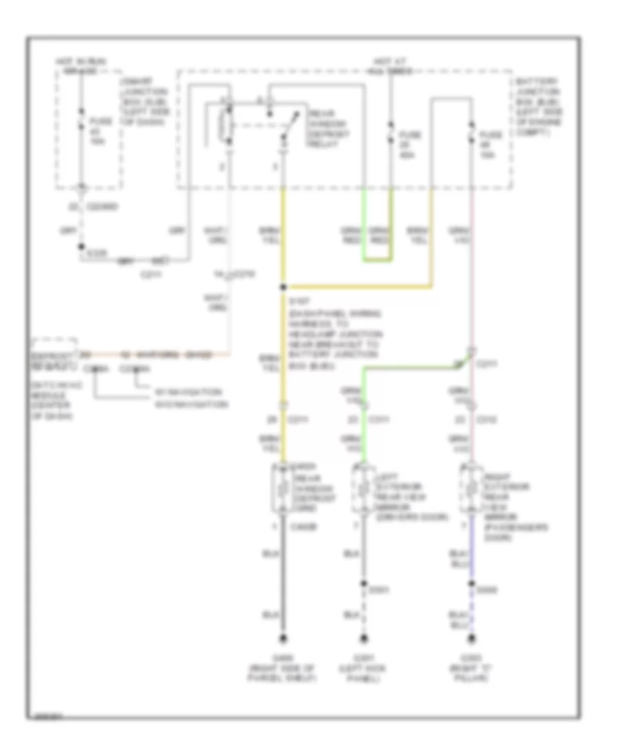 Defoggers Wiring Diagram for Lincoln MKS 2012