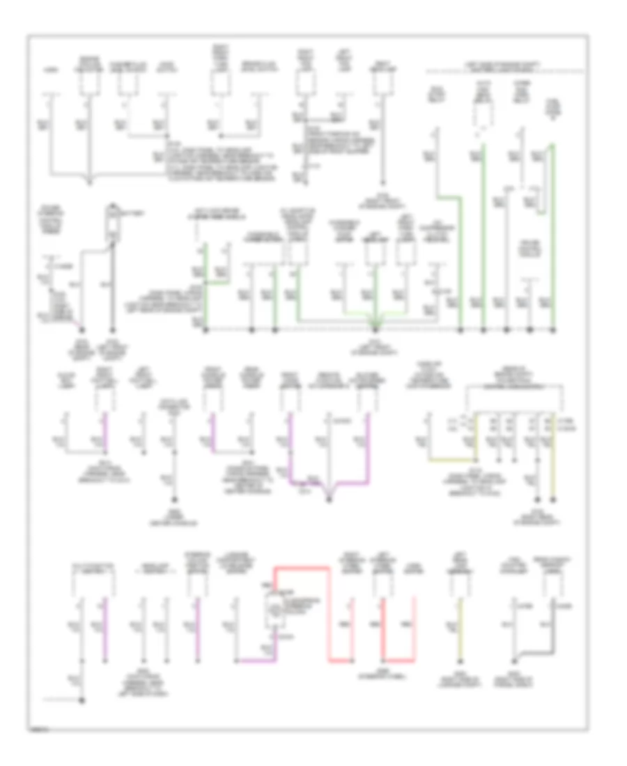 Ground Distribution Wiring Diagram 1 of 3 for Lincoln MKS 2012
