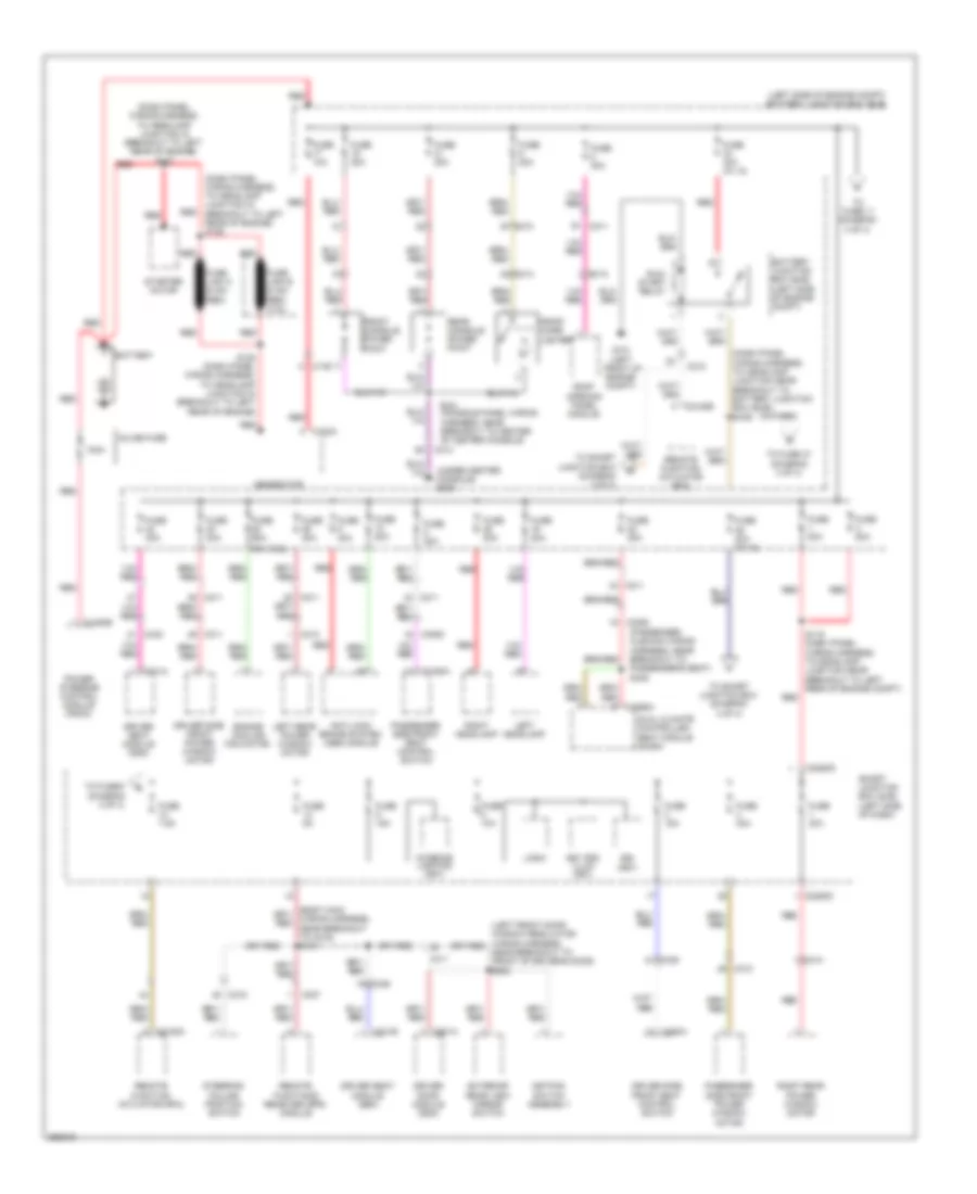 Power Distribution Wiring Diagram 1 of 4 for Lincoln MKS 2012