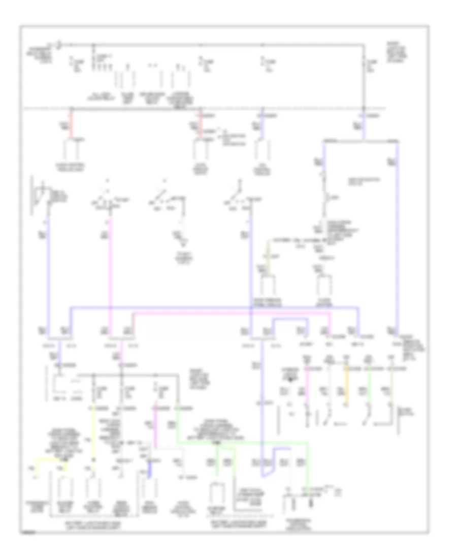 Power Distribution Wiring Diagram (2 of 4) for Lincoln MKS 2012