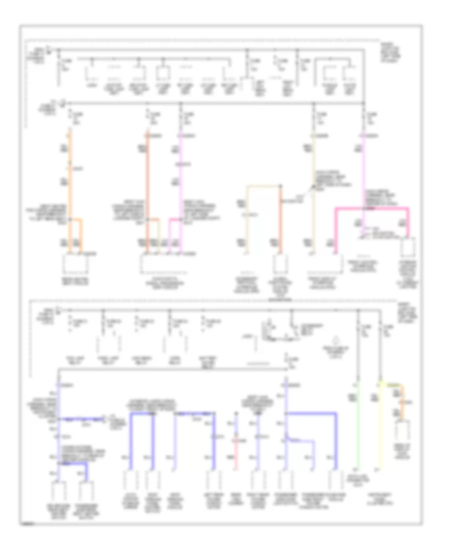 Power Distribution Wiring Diagram (3 of 4) for Lincoln MKS 2012