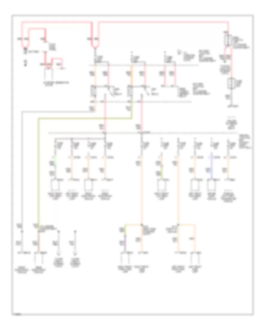 Power Distribution Wiring Diagram 1 of 5 for Lincoln LS 2001