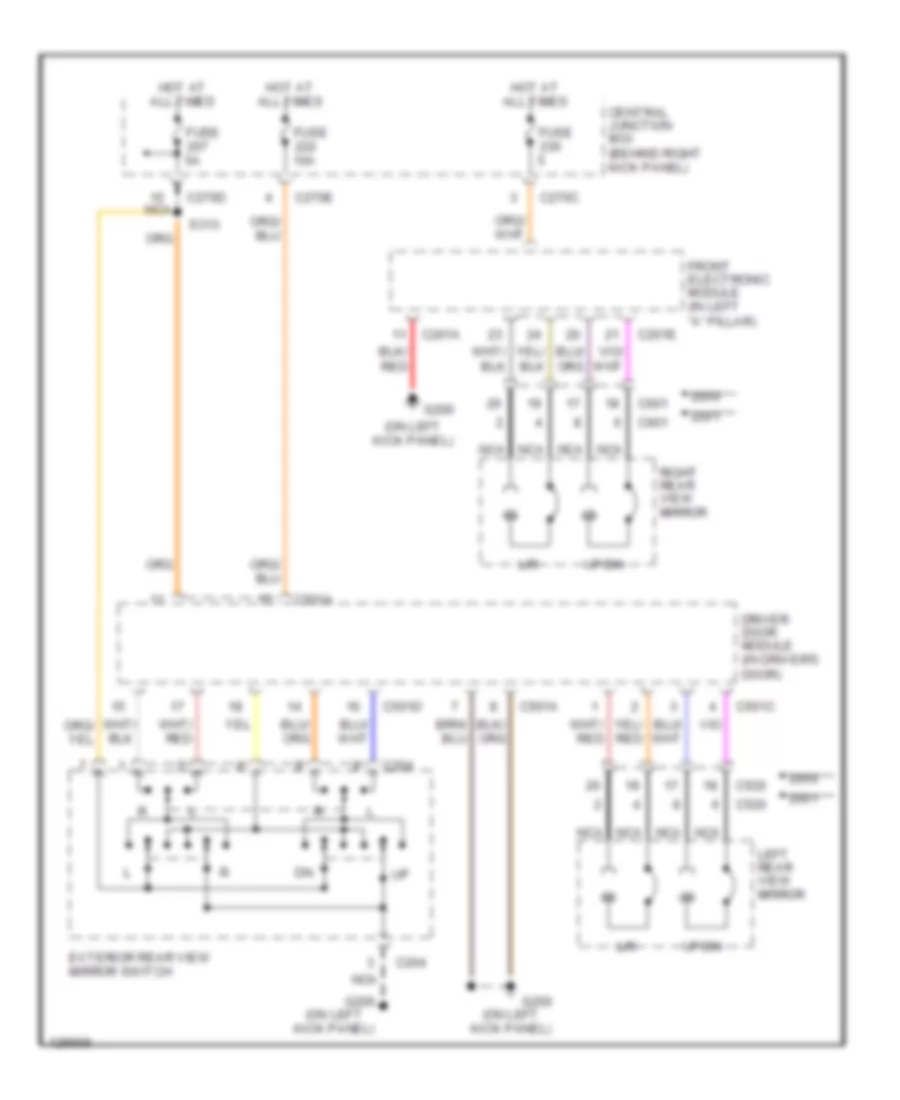 Power Mirror Wiring Diagram for Lincoln LS 2001