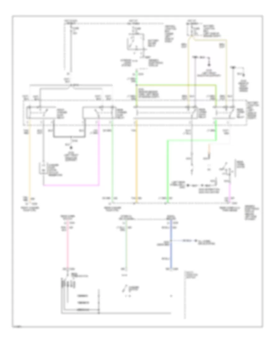 Электросхема заднего стеклоочистителя и омывателя стекла для Lincoln Navigator 2001